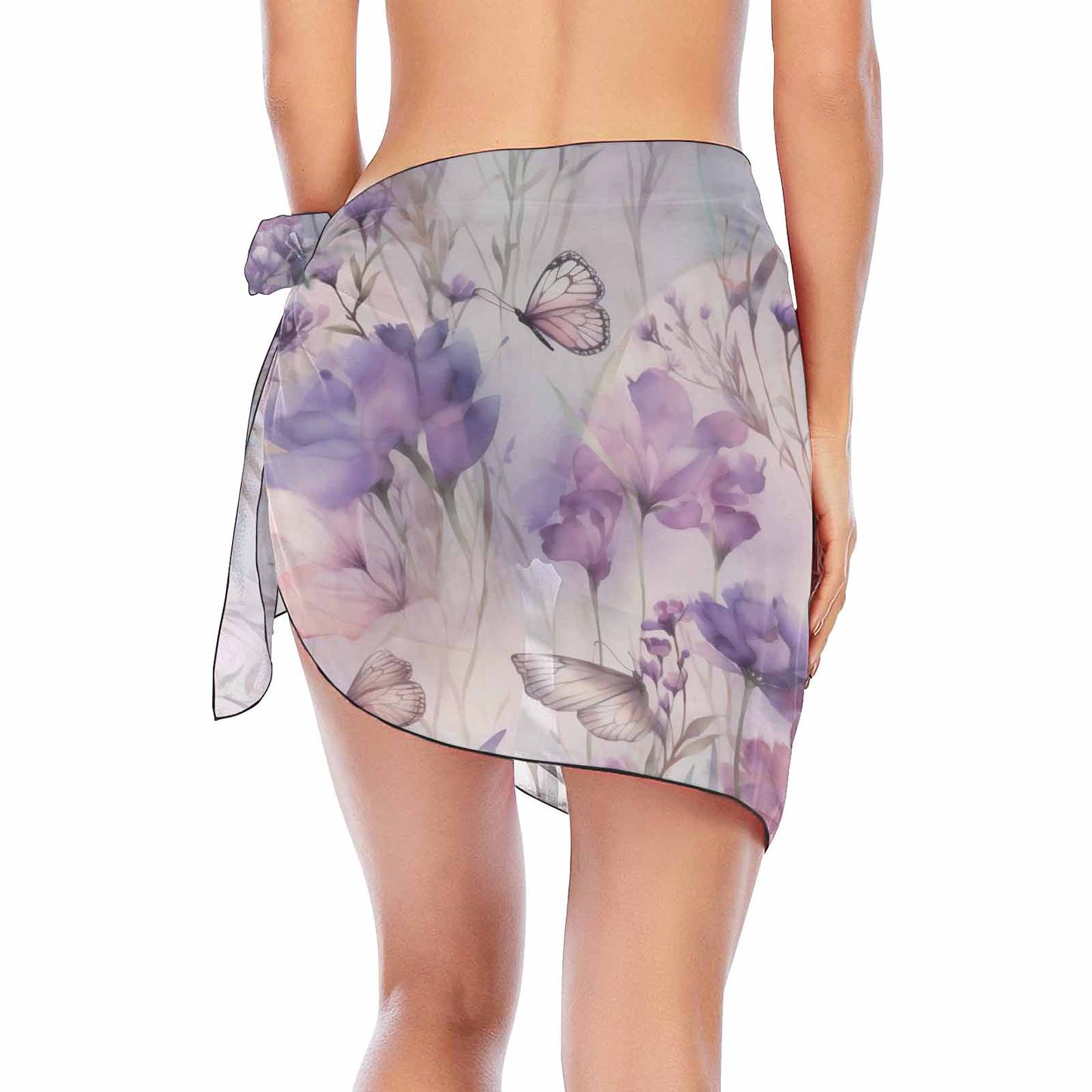 Purple Butterfly Dreams  Women's Beach Sarong Wrap