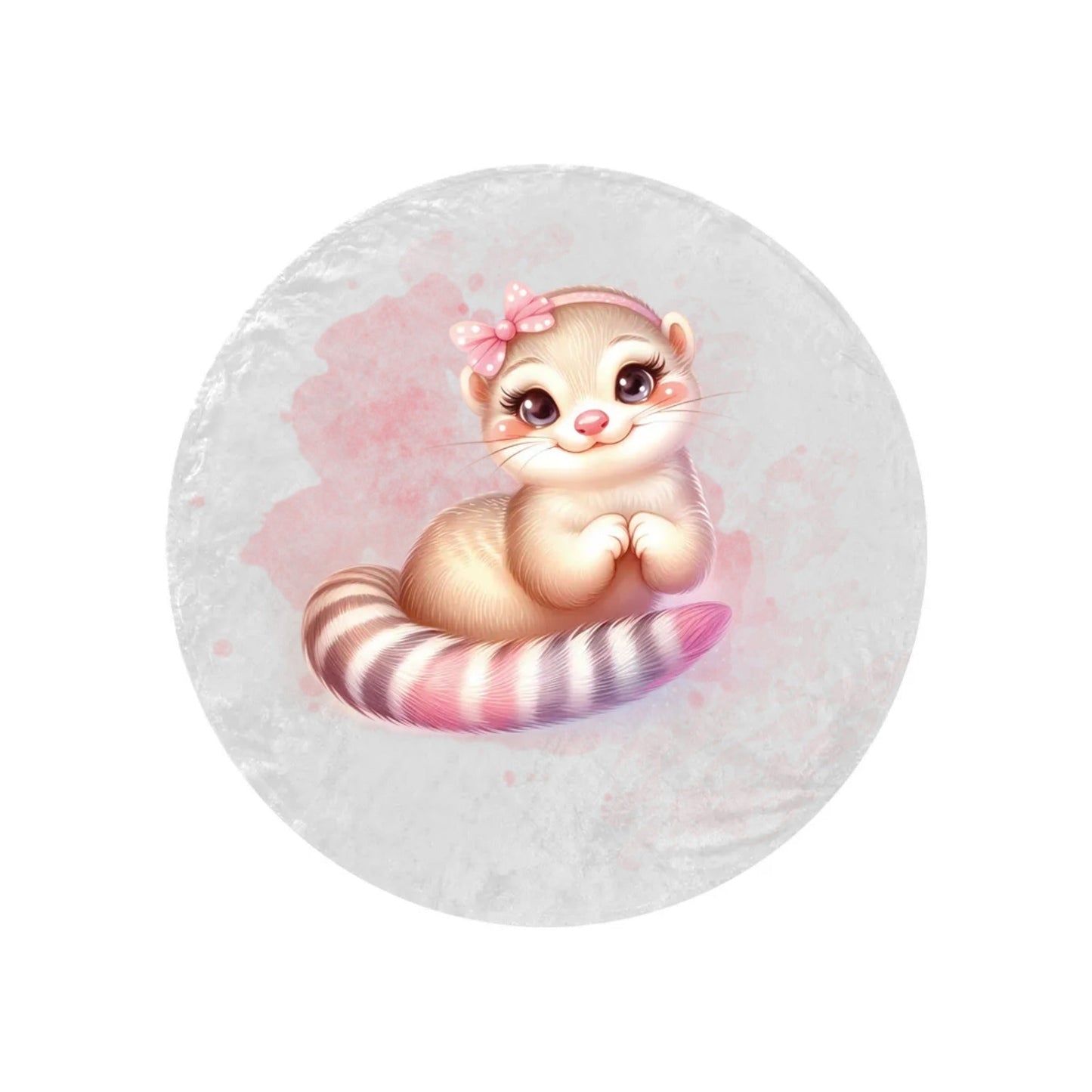 Round Blanket Personalised Meerkat