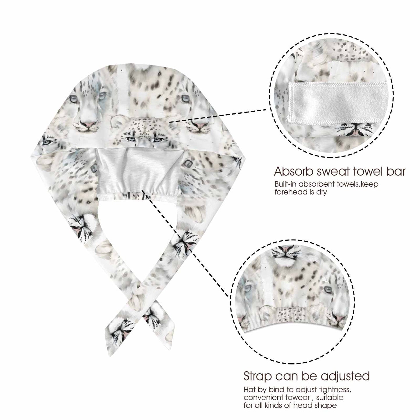 Snow Leopard  Scrub Cap