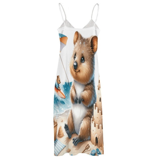 Australian Animals Quokka Spaghetti Strap Ankle-Length Dress Long dress