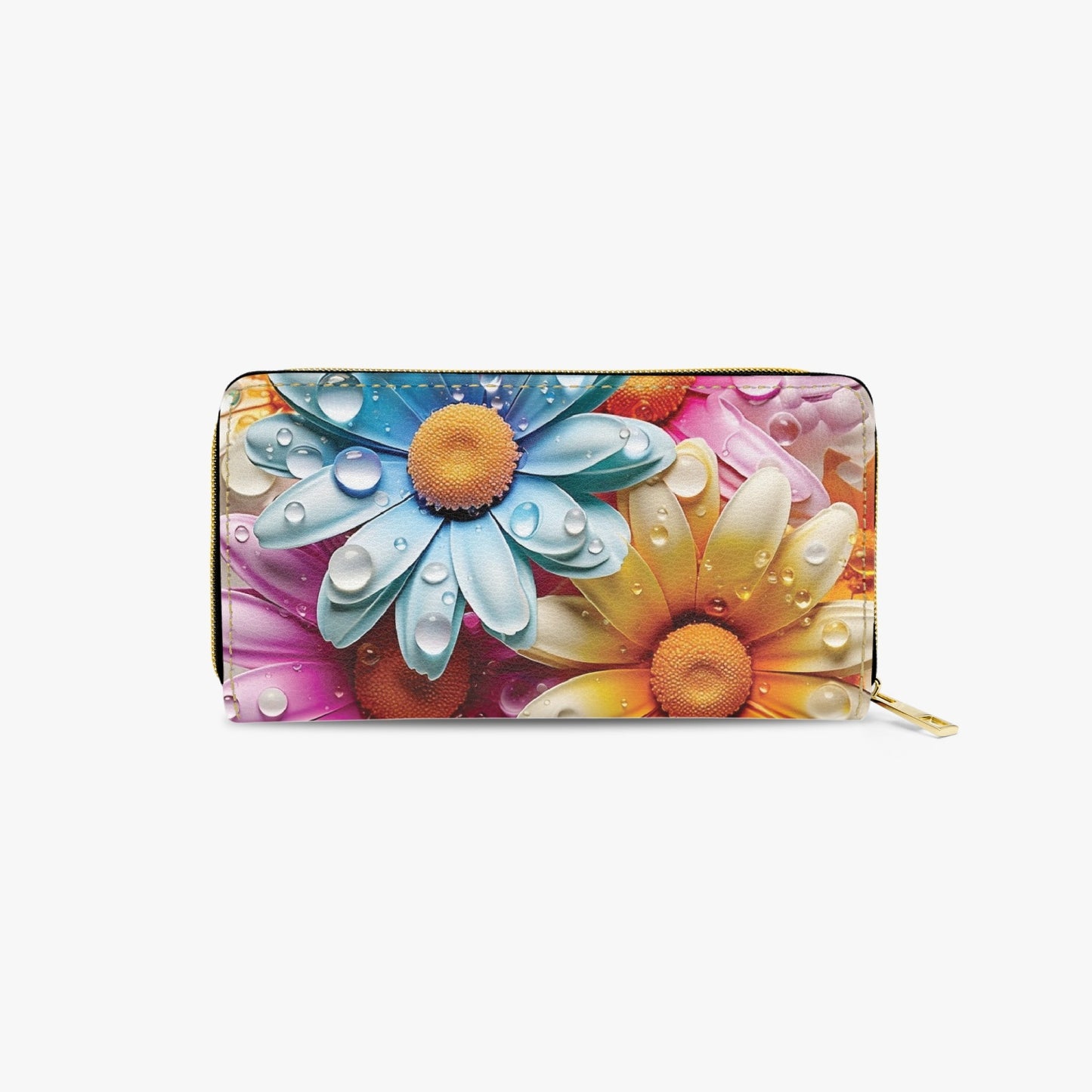 Long Type Zipper Purse - Floral