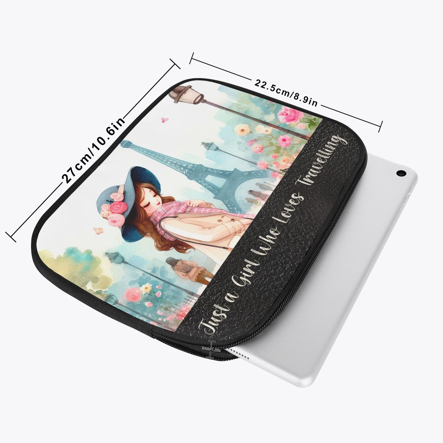 Tablet Sleeve - Just a Girl Who Loves Travelling