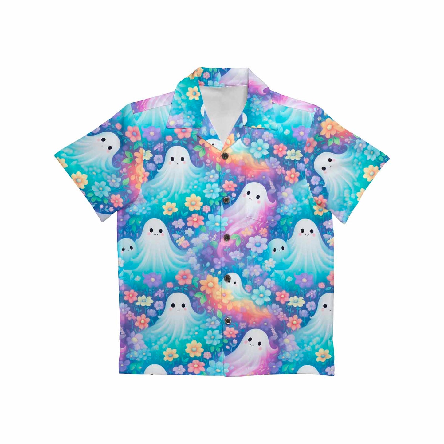 Pastel Halloween Little Boys Hawaiian Shirt