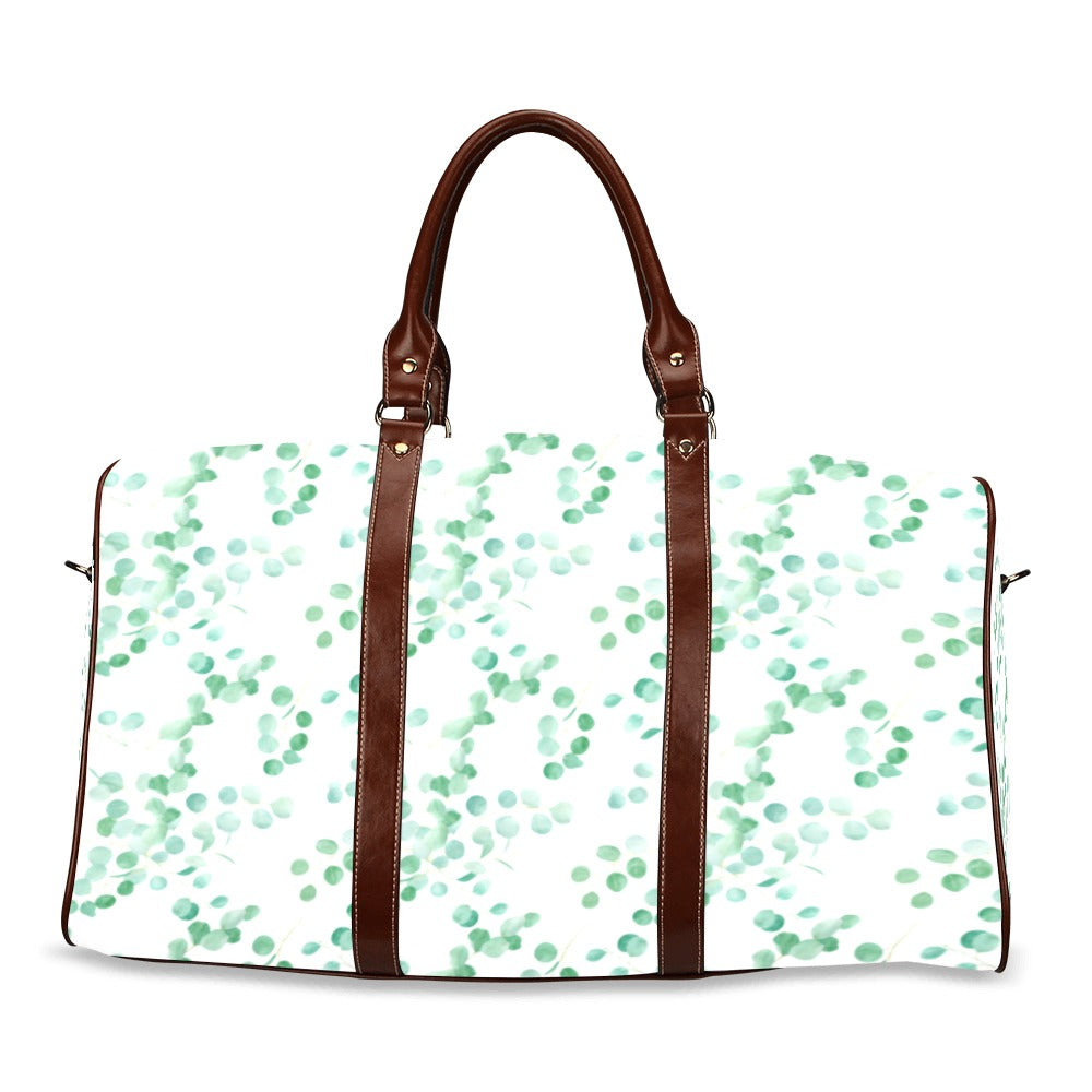 Australian Eucalyptus Leaves Print Waterproof Travel Bag/Small (Model 1639)