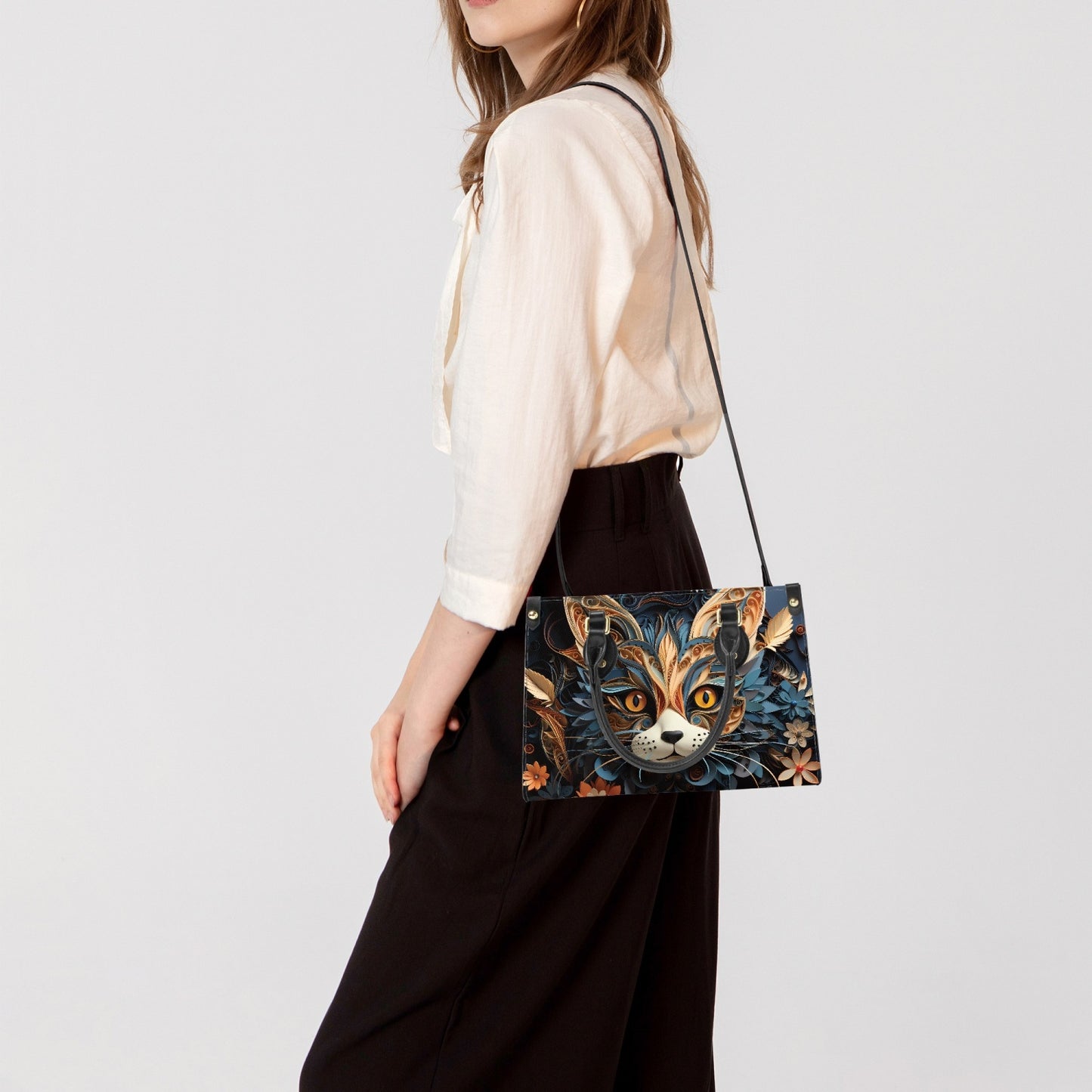 Women's Tote Bag - Long Strap Cat