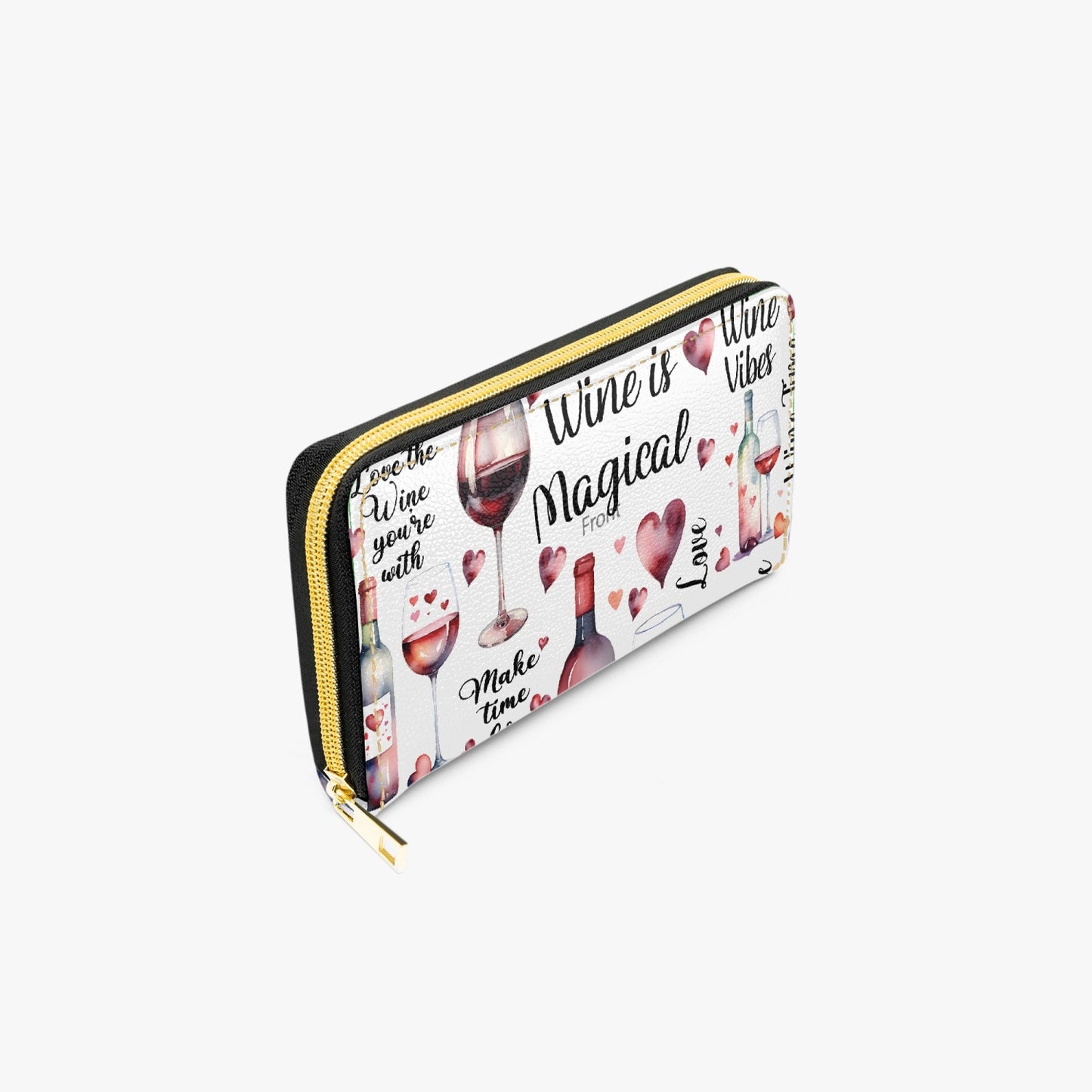 Long Type Zipper Purse - Wine is Magical