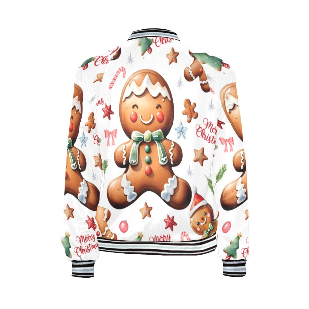 Gingerbread Men awd316 Bomber Jacket for Women