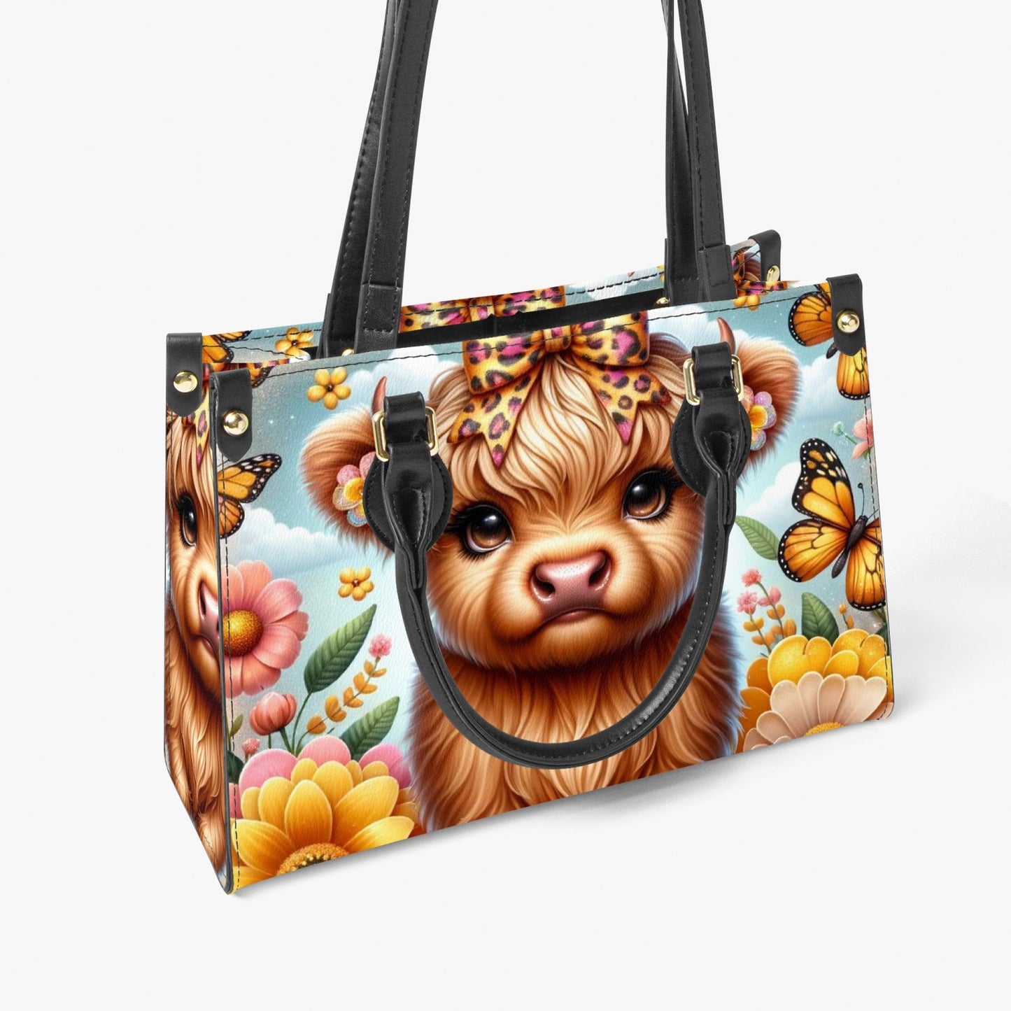 Women's Tote Bag - Long Strap - Highland Cow