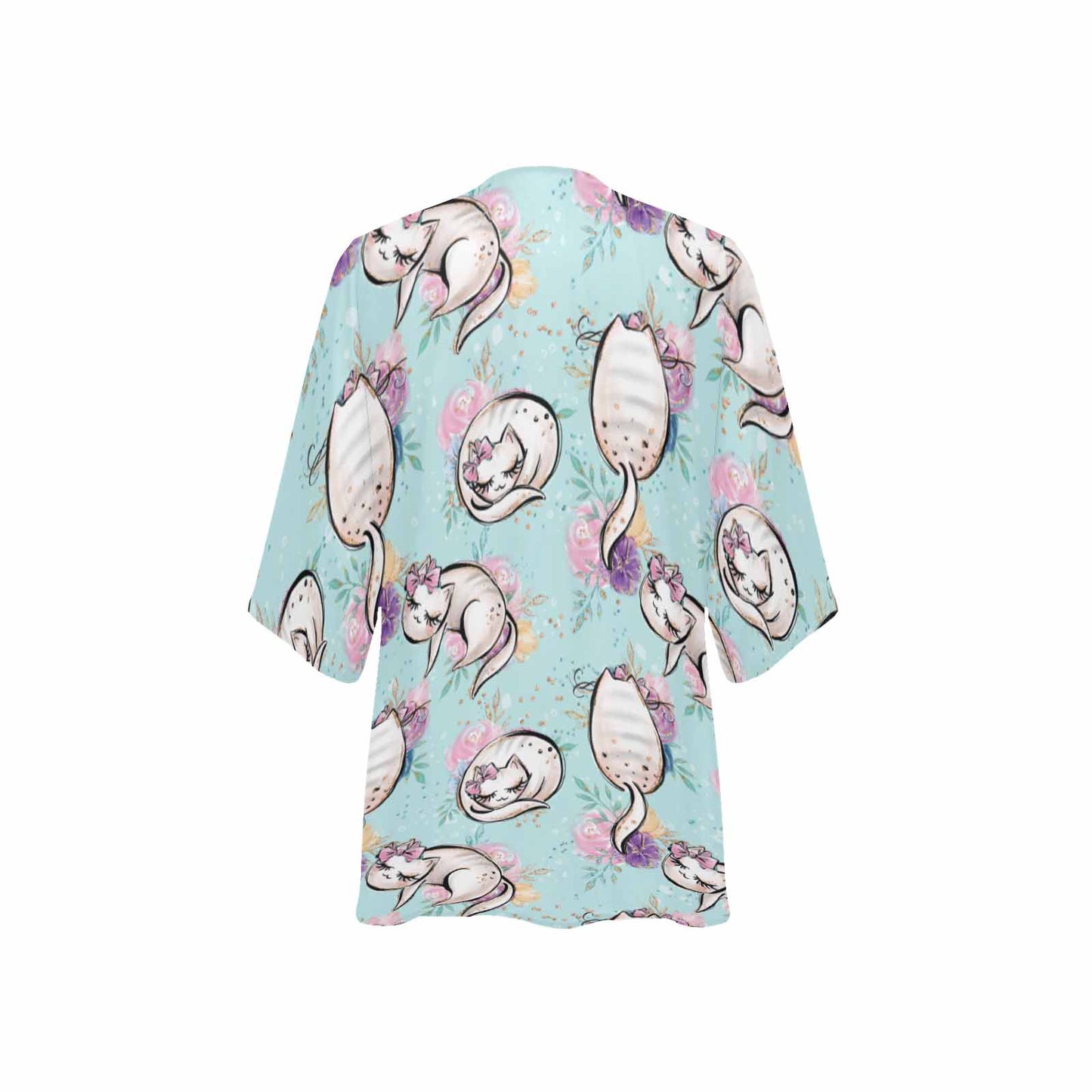 Blue Cats  GP Women's Kimono Chiffon Cover Up