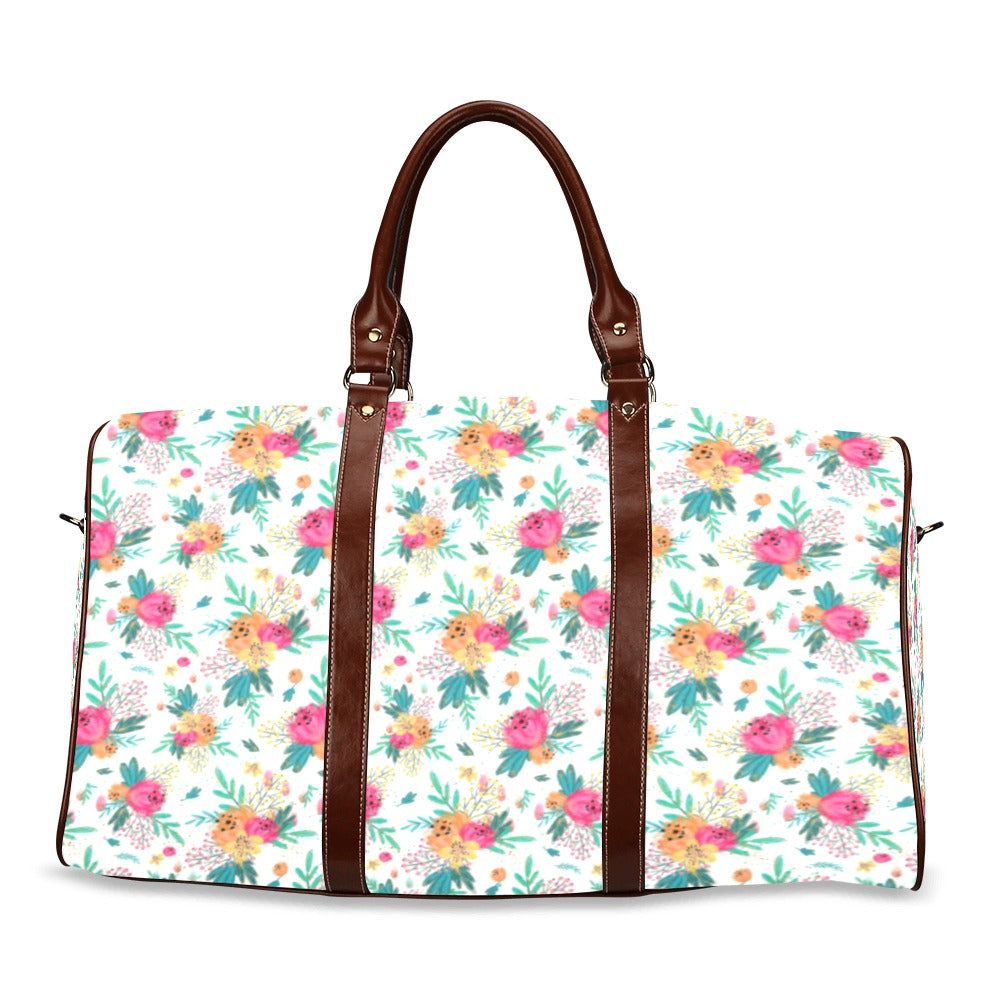 Australian Floral Waterproof Travel Bag/Small (Model 1639)