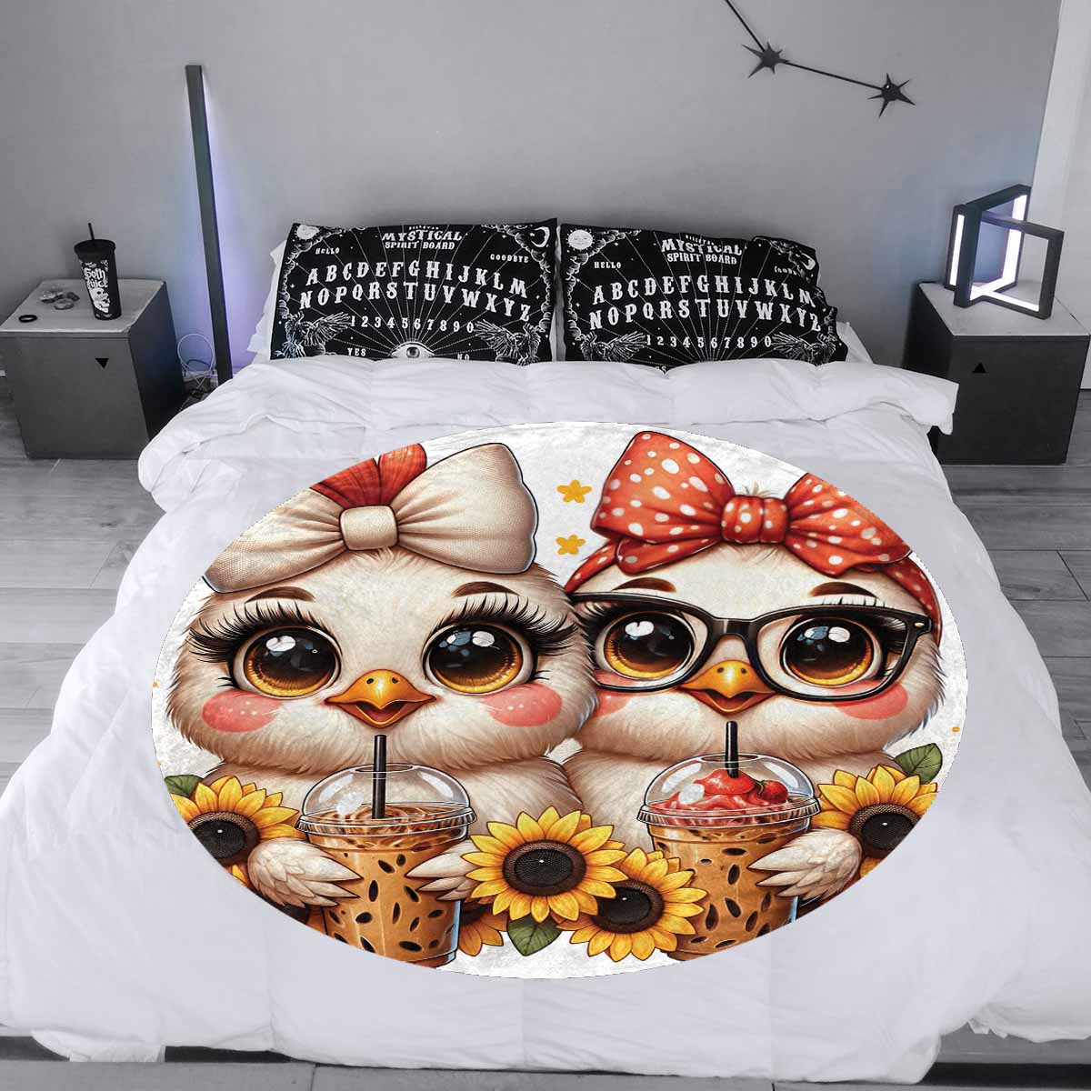 Chickens_Awd35169  Circular Micro Fleece Blanket 60"