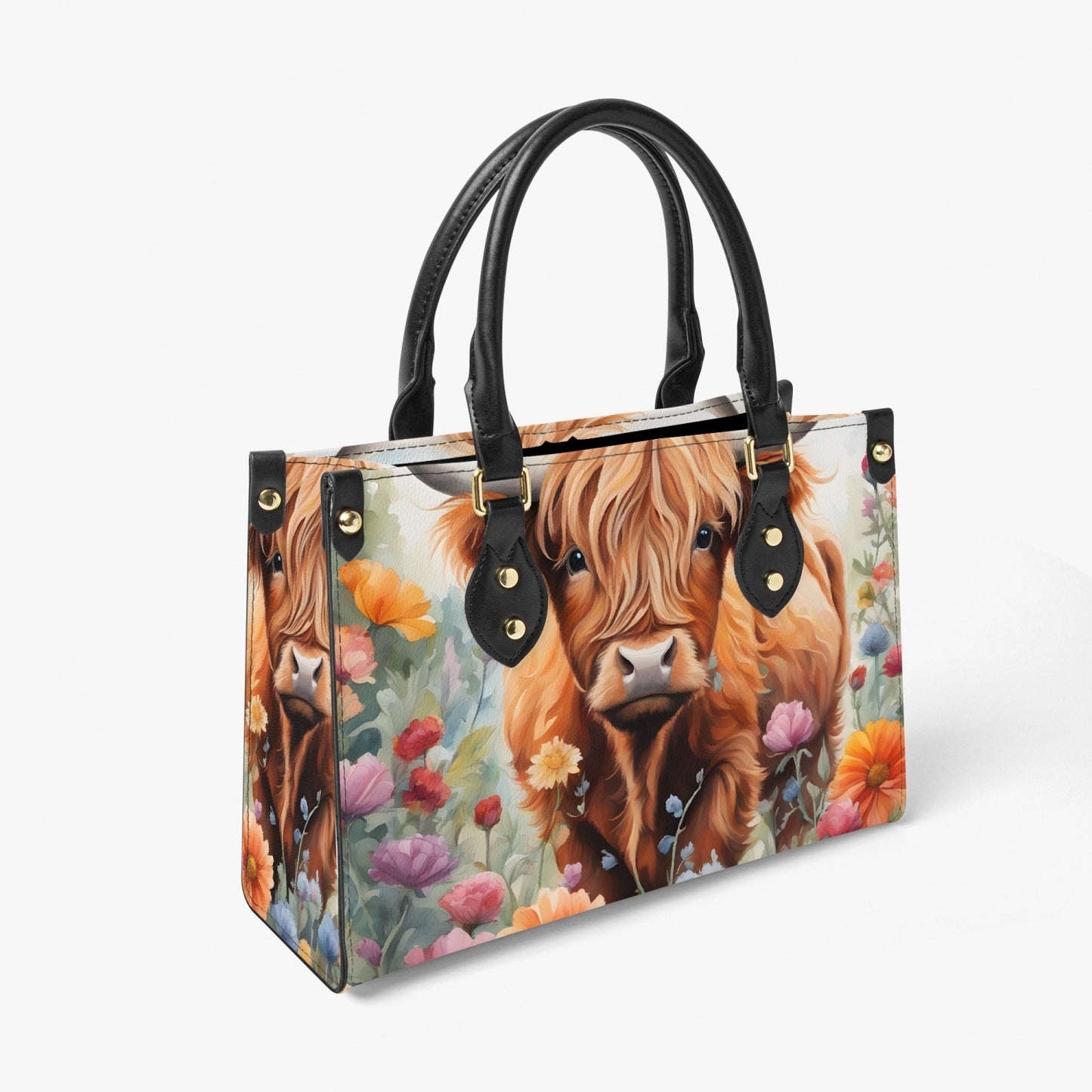 Women's Tote Bag - Long Strap - Highland Cow