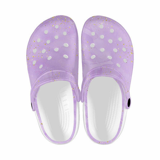 Purple  Custom Print Adults Clogs