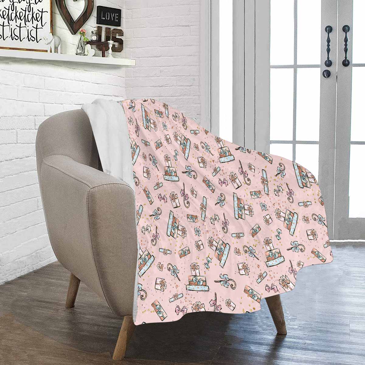 Pink Christmas  Ultra-Soft Micro Fleece Blanket 30*40