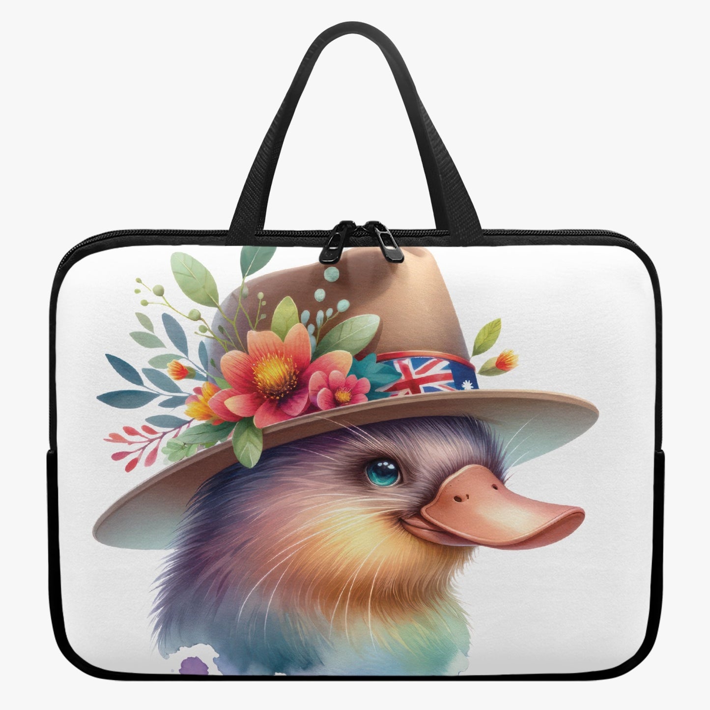 Laptop Sleeve with Handles - Australian Animals - Platypus