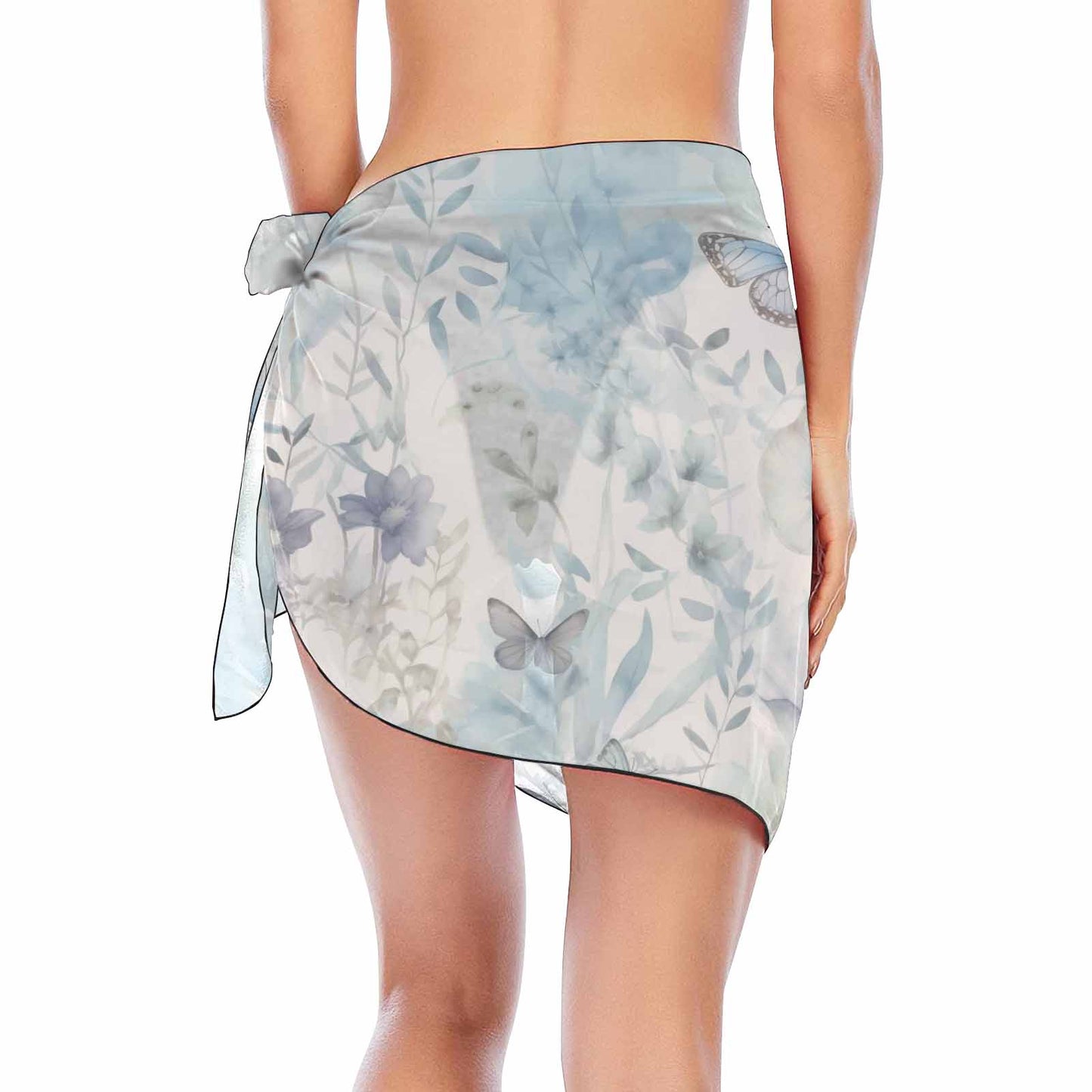 Blue Butterflies  Women's Beach Sarong Wrap