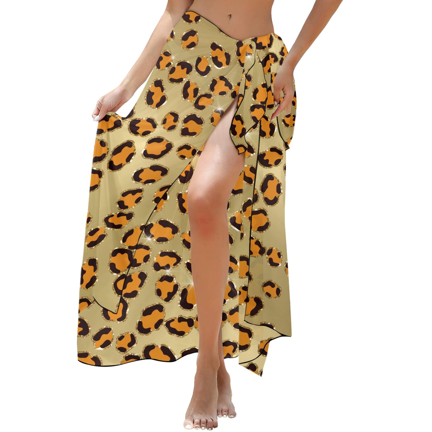 Animal Print 10 Long Beach Sarong Wrap