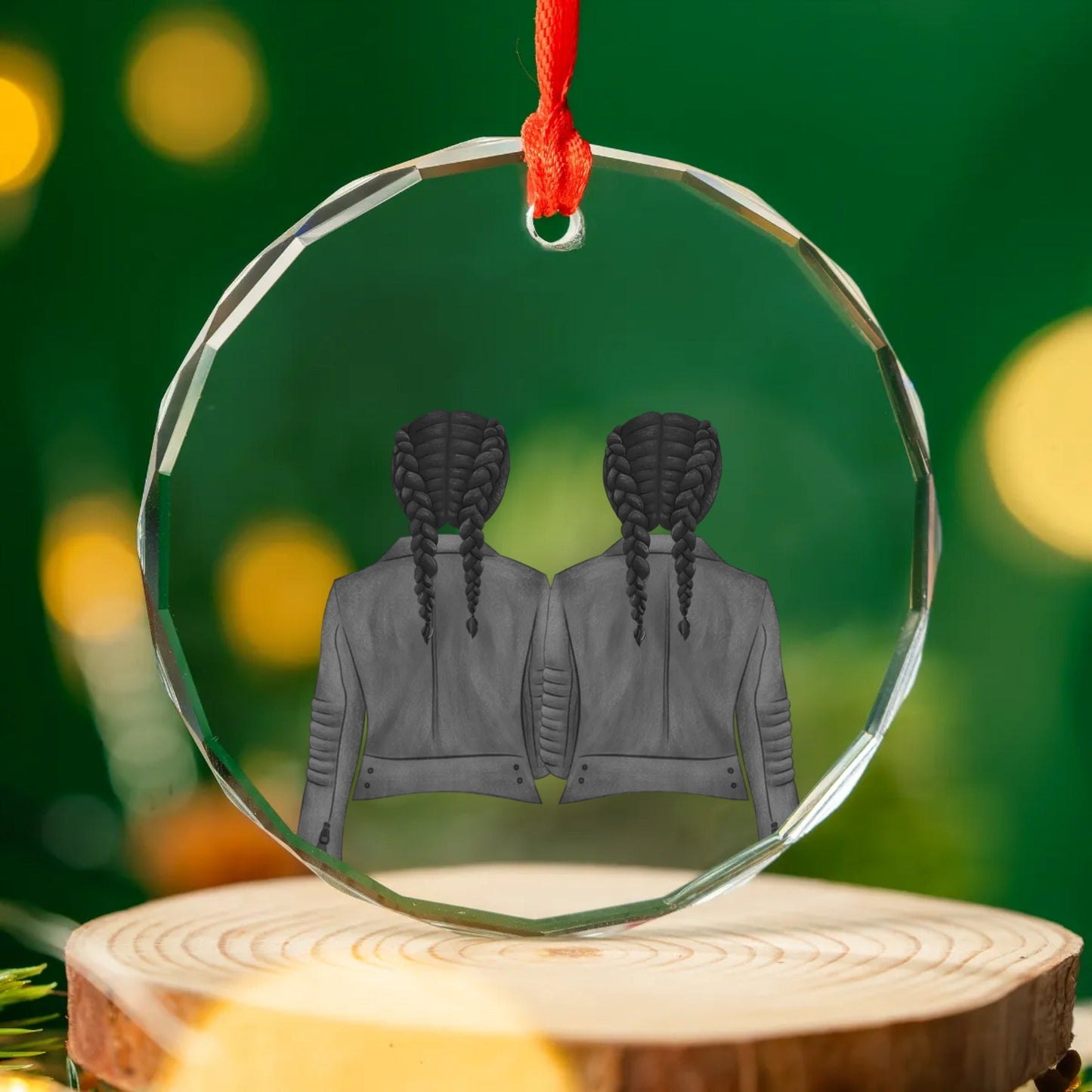 Glass Ornament Best Friends