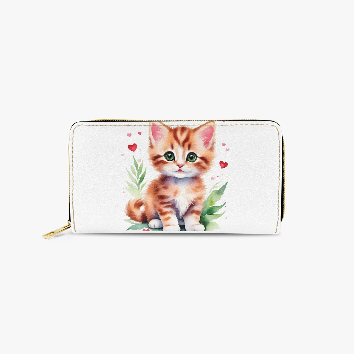 Long Type Zipper Purse - Cat