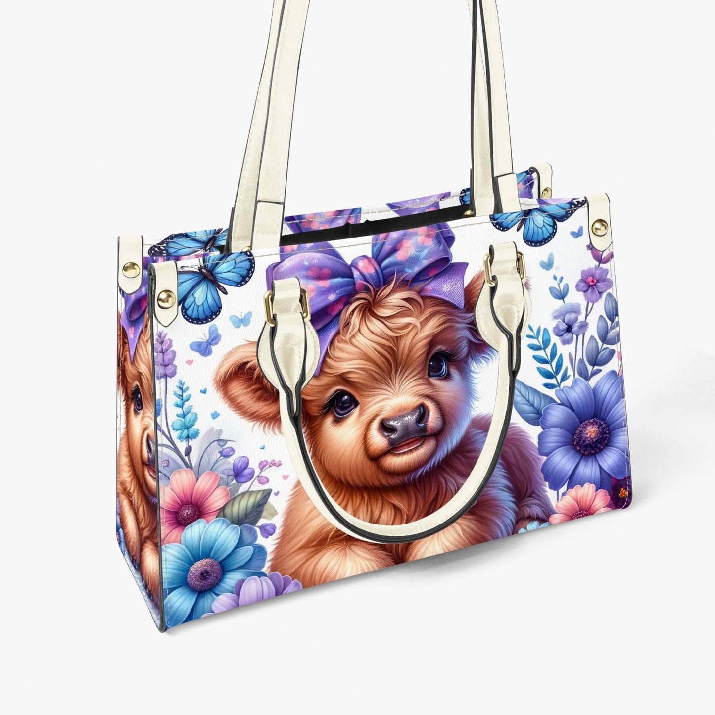 Women's Tote Bag - Long Strap - Highland Cow