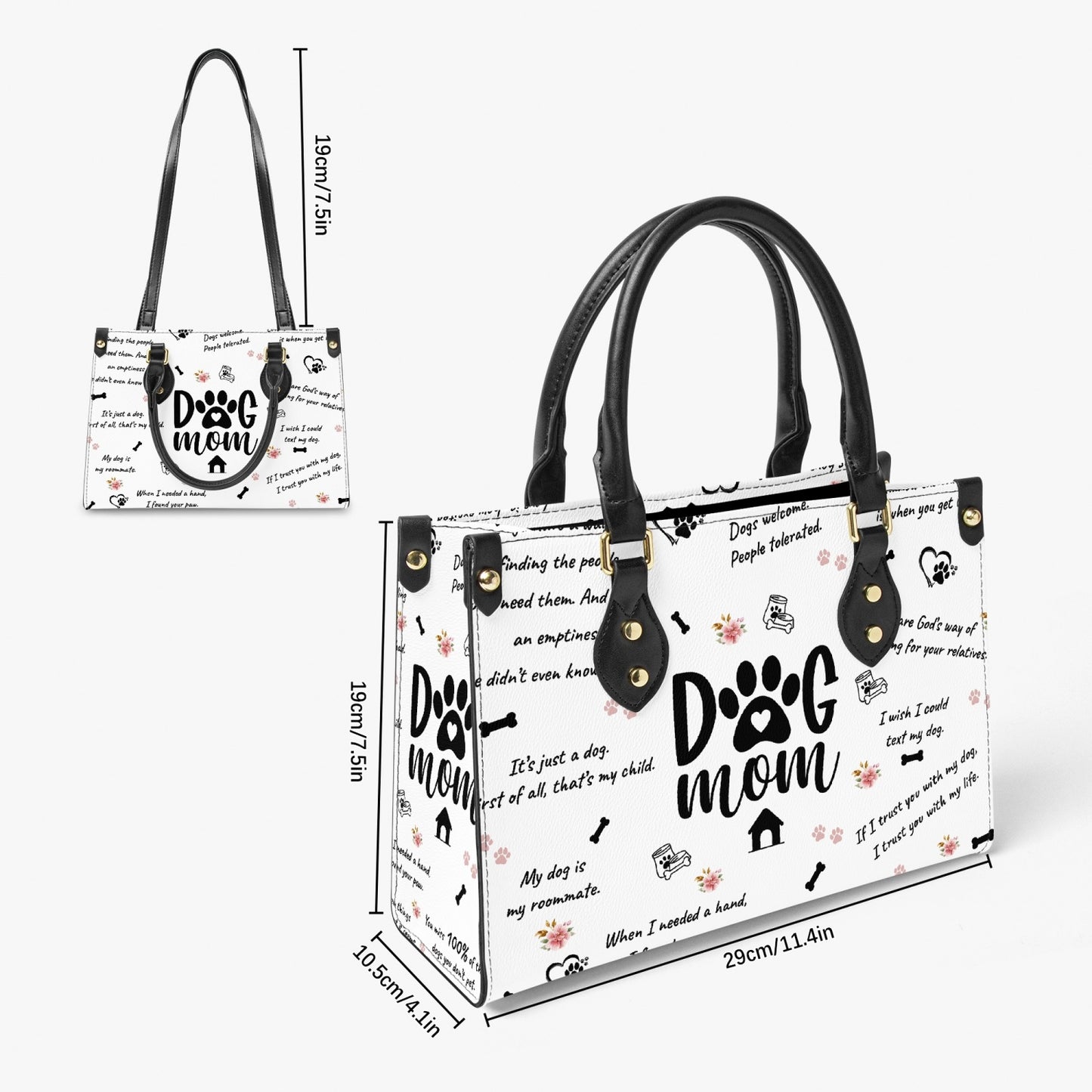 Women's Tote Bag - Long Strap - Dog Mom