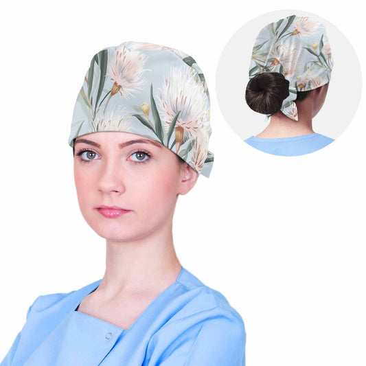 Nurse Scrub Cap Australian Floral 7  Scrub Cap