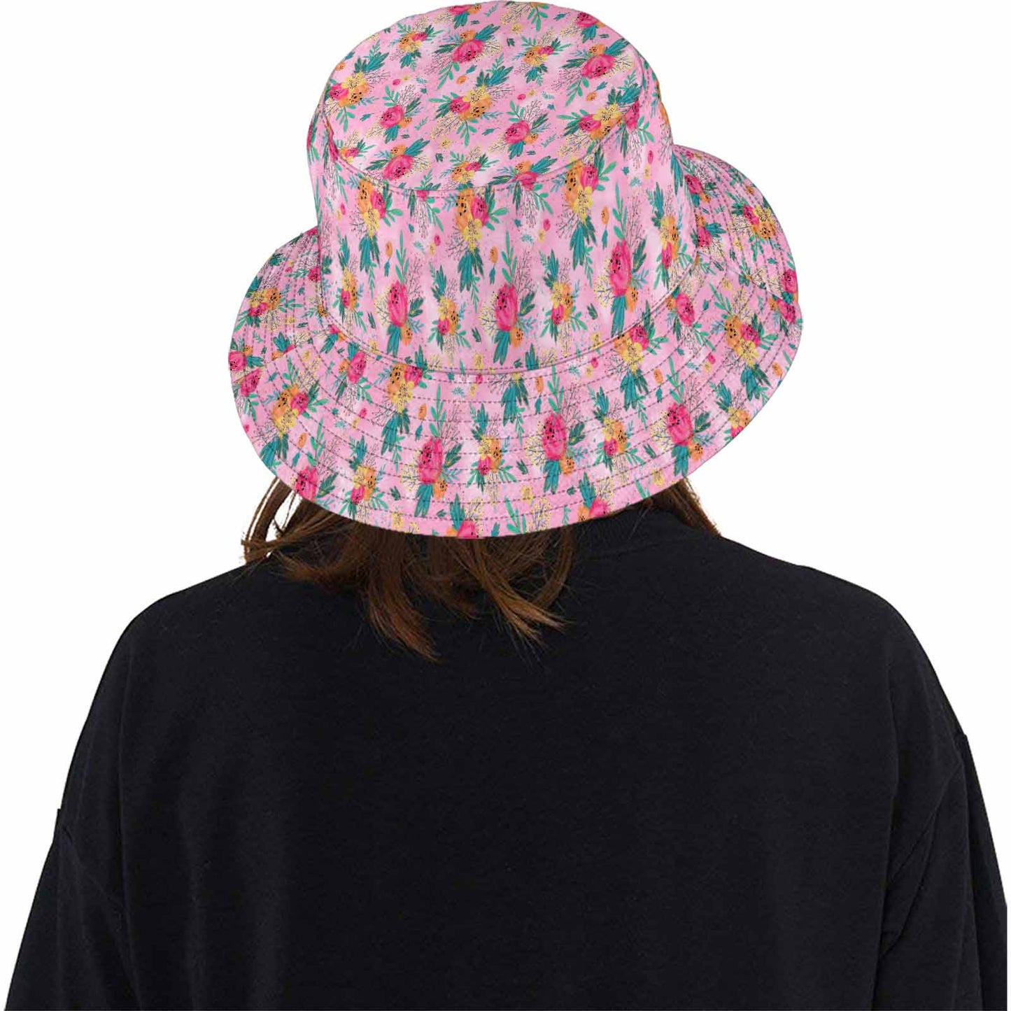 Australian Floral Pink  Unisex Summer Single-Layer Bucket Hat