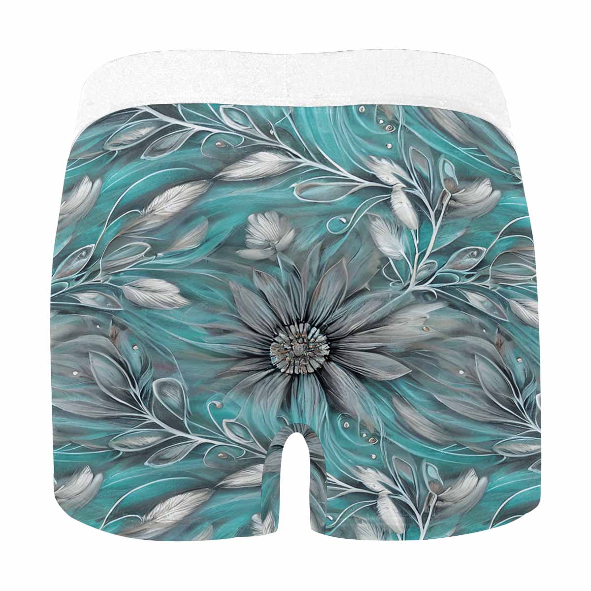 Green Elegant Floral Men's All Over Print Boxer Briefs (Made In AUS)