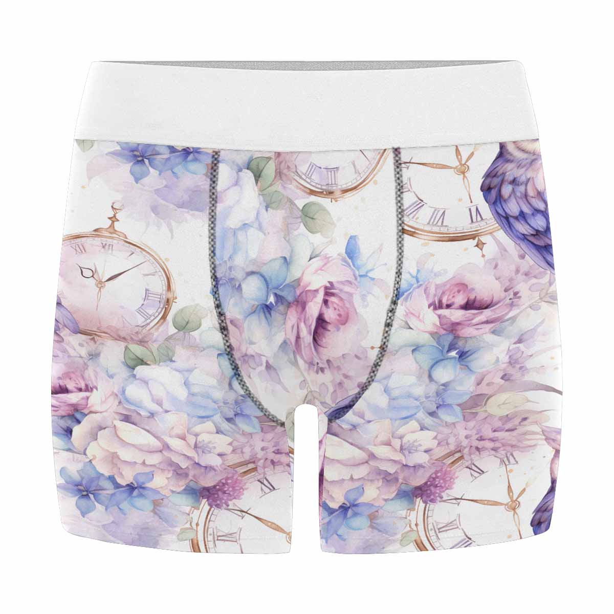 Pastel Owls Men's All Over Print Boxer Briefs (Made In AUS)