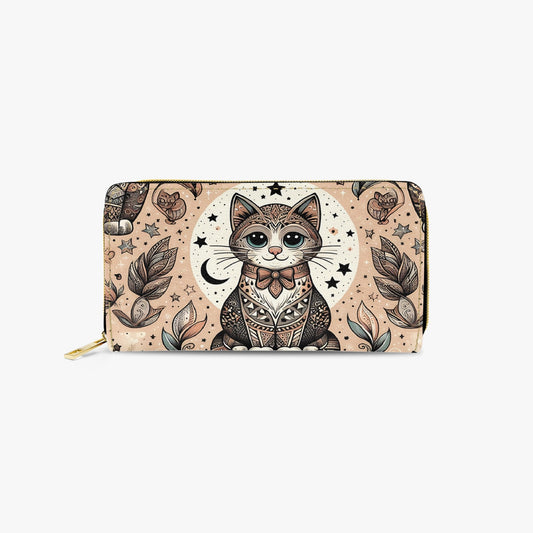 Long Type Zipper Purse - Cat