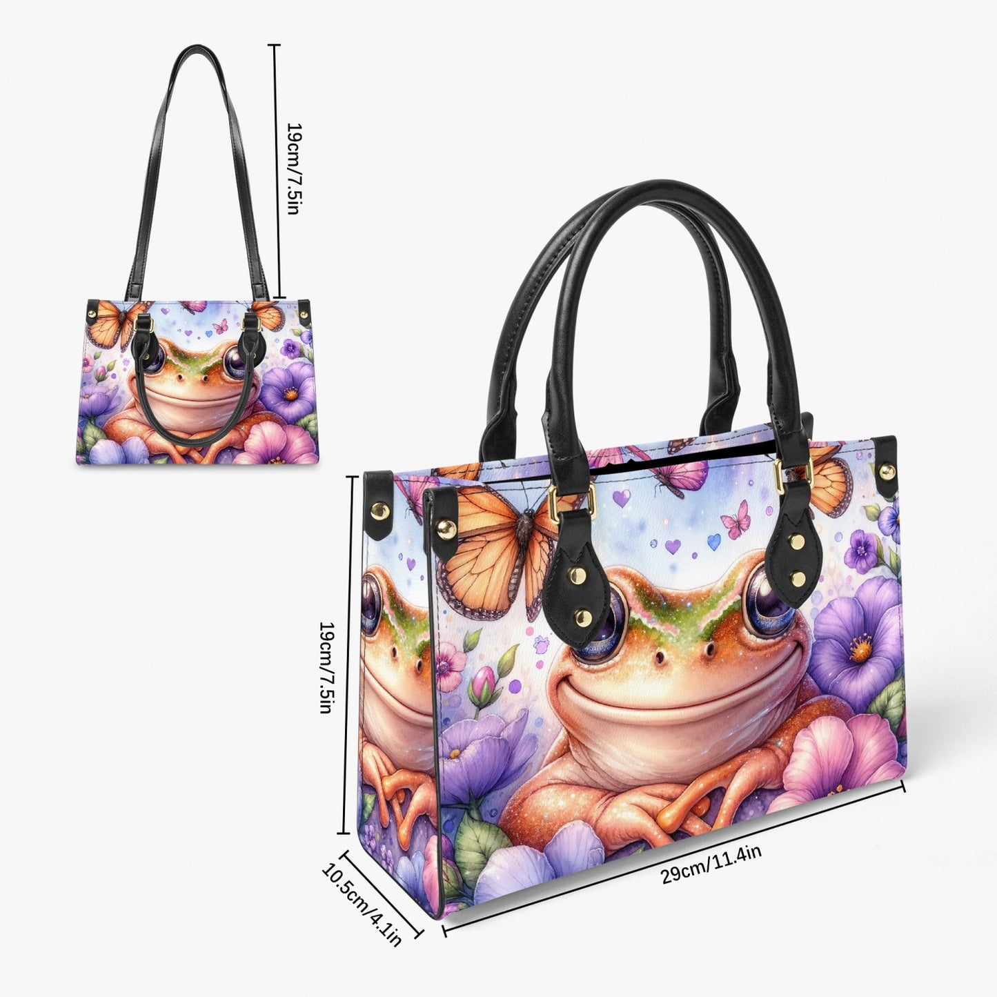 Women's Tote Bag - Long Strap - Frog