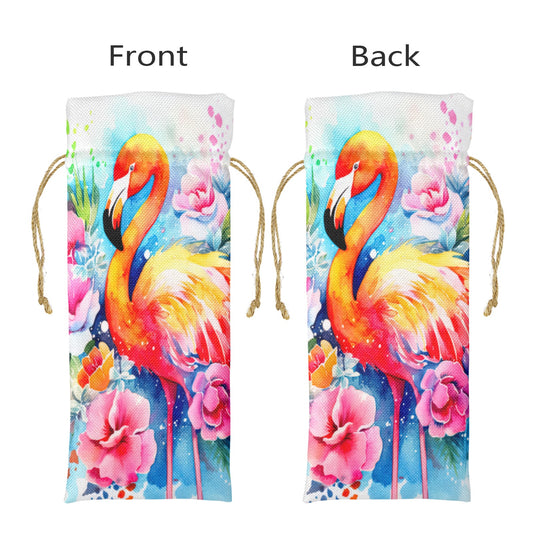 Flamingo awd242 Linen Wine Bottle Bag