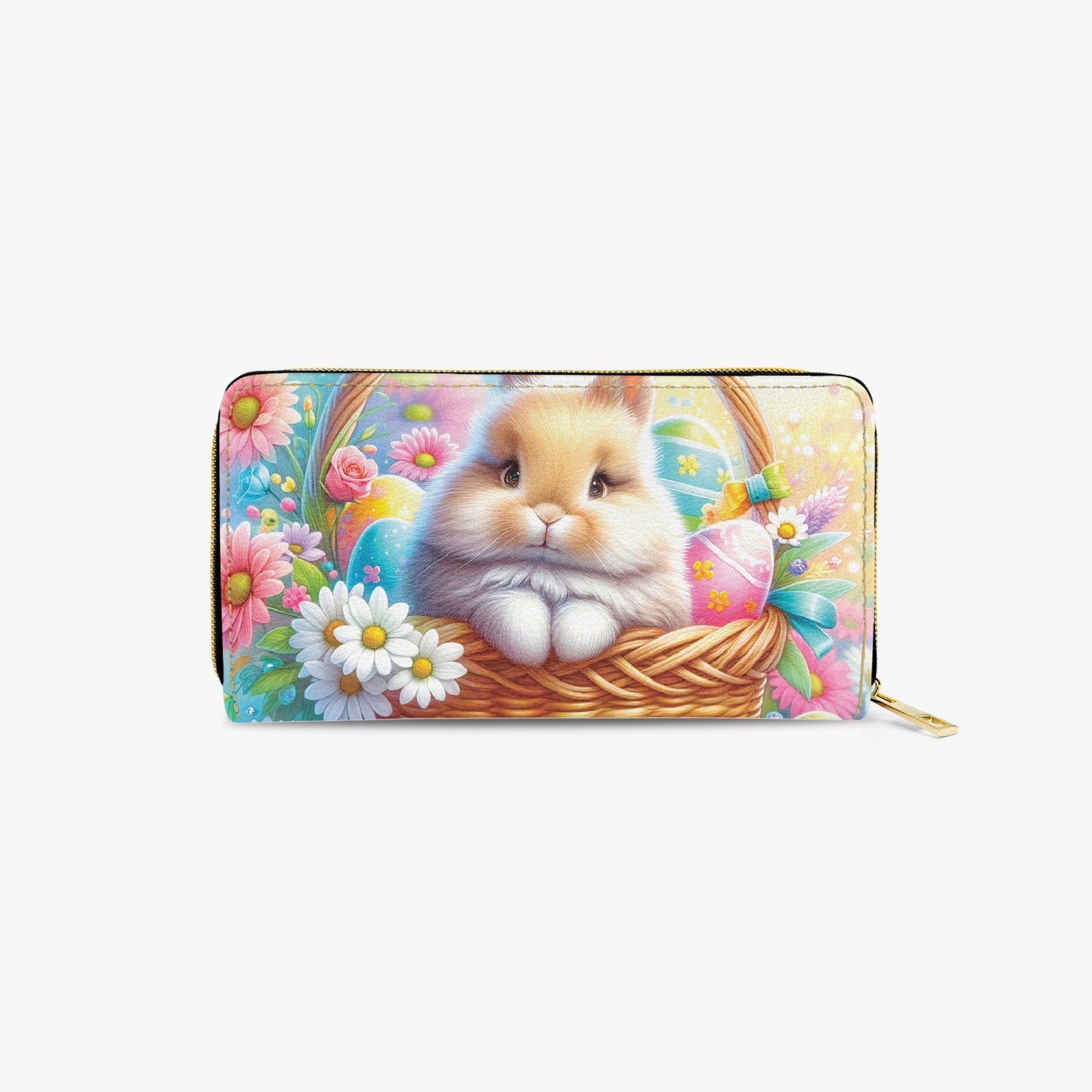 Long Type Zipper Purse, Easter, Rabbit, awd-621