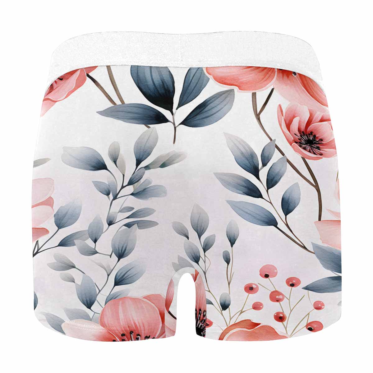 Apricot and Grey Floral  Men's All Over Print Boxer Briefs (Made In AUS)