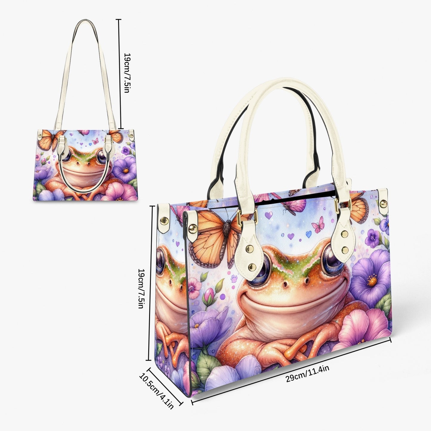 Women's Tote Bag - Long Strap - Frog