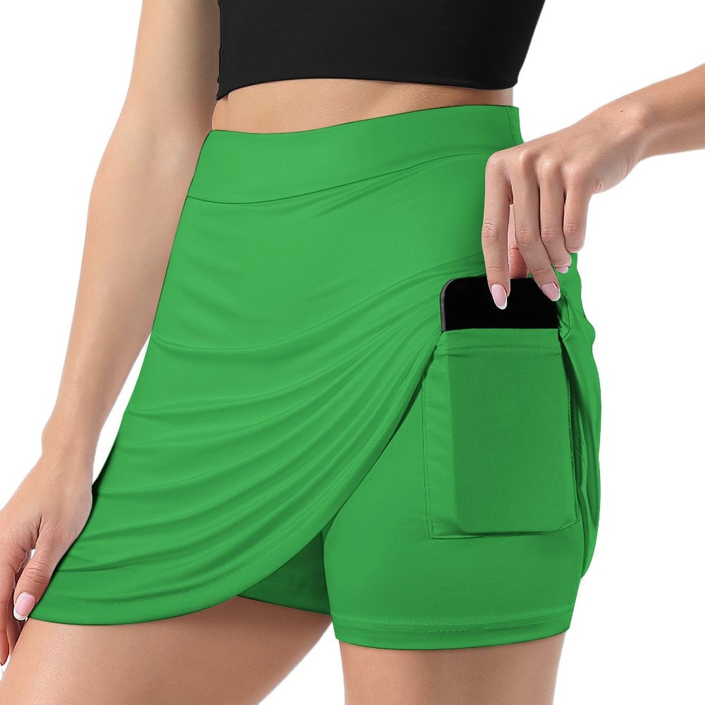 A-Line Skirt with Pocket Light proof trouser skirt Chateau Green