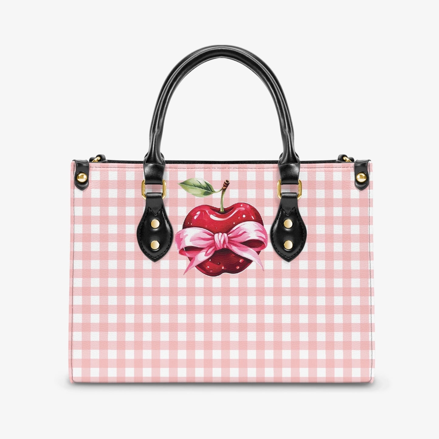 Women's Tote Bag - Rockabilly - Apple Plaid Pink