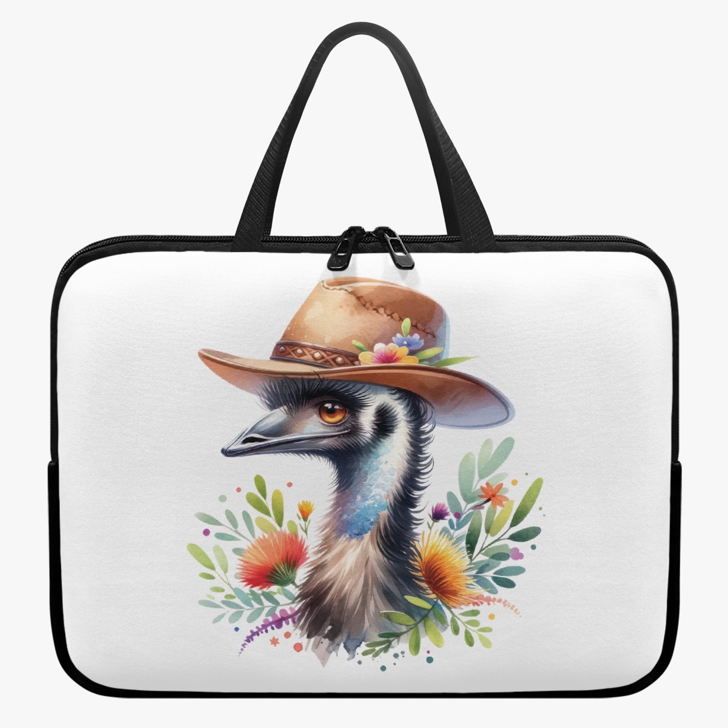 Laptop Sleeve with Handles - Australian Animals - Emu