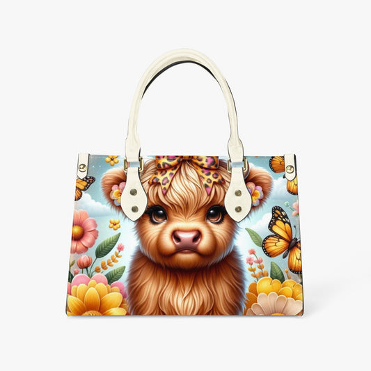 Women's Tote Bag - Long Strap - Highland Cow