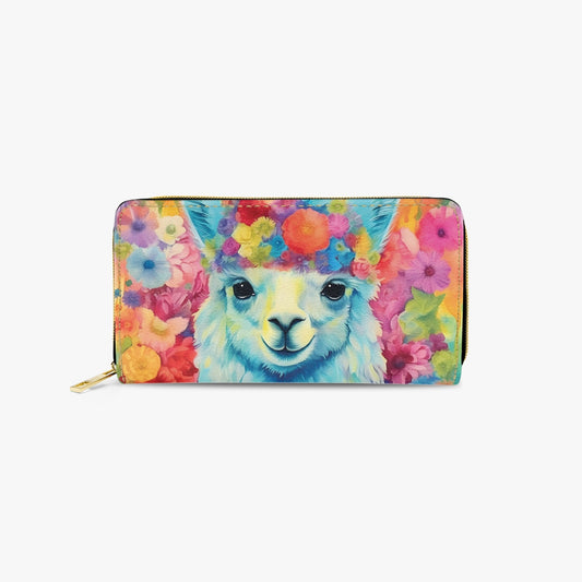 Long Type Zipper Purse, Llama, awd-567