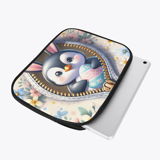 Tablet Sleeve - Easter - Penguin with Bunny Ears