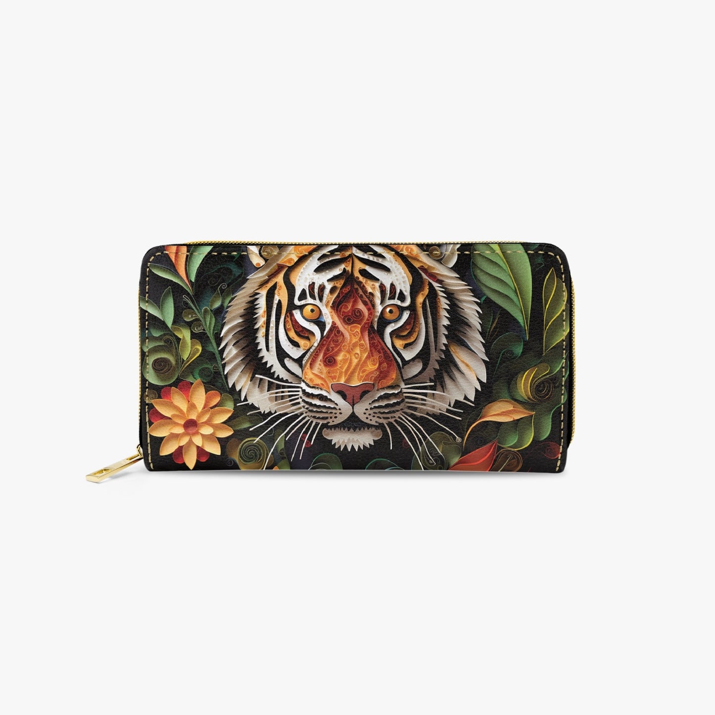 Long Type Zipper Purse - Tiger