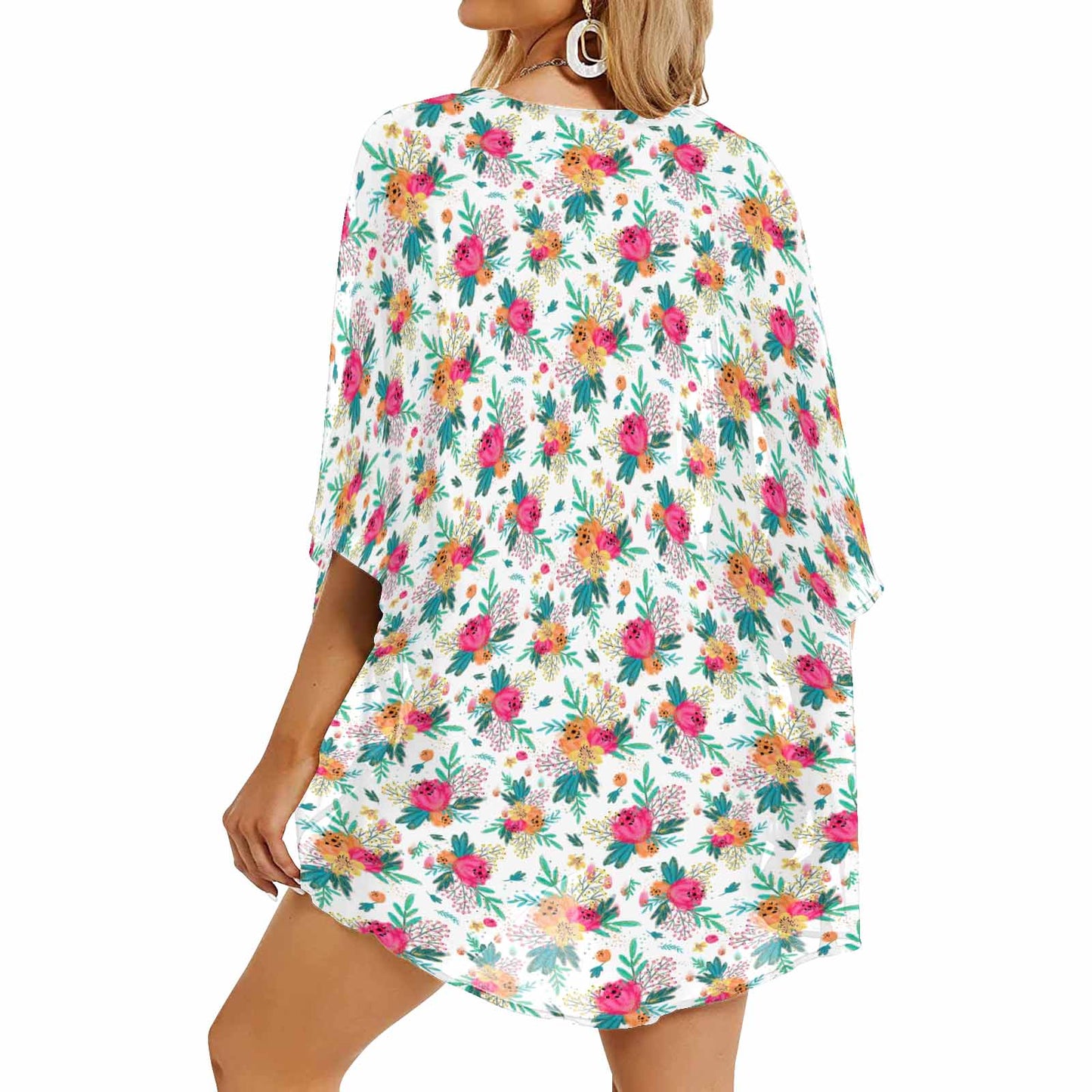 Australian Floral  GP Women's Kimono Chiffon Cover Up