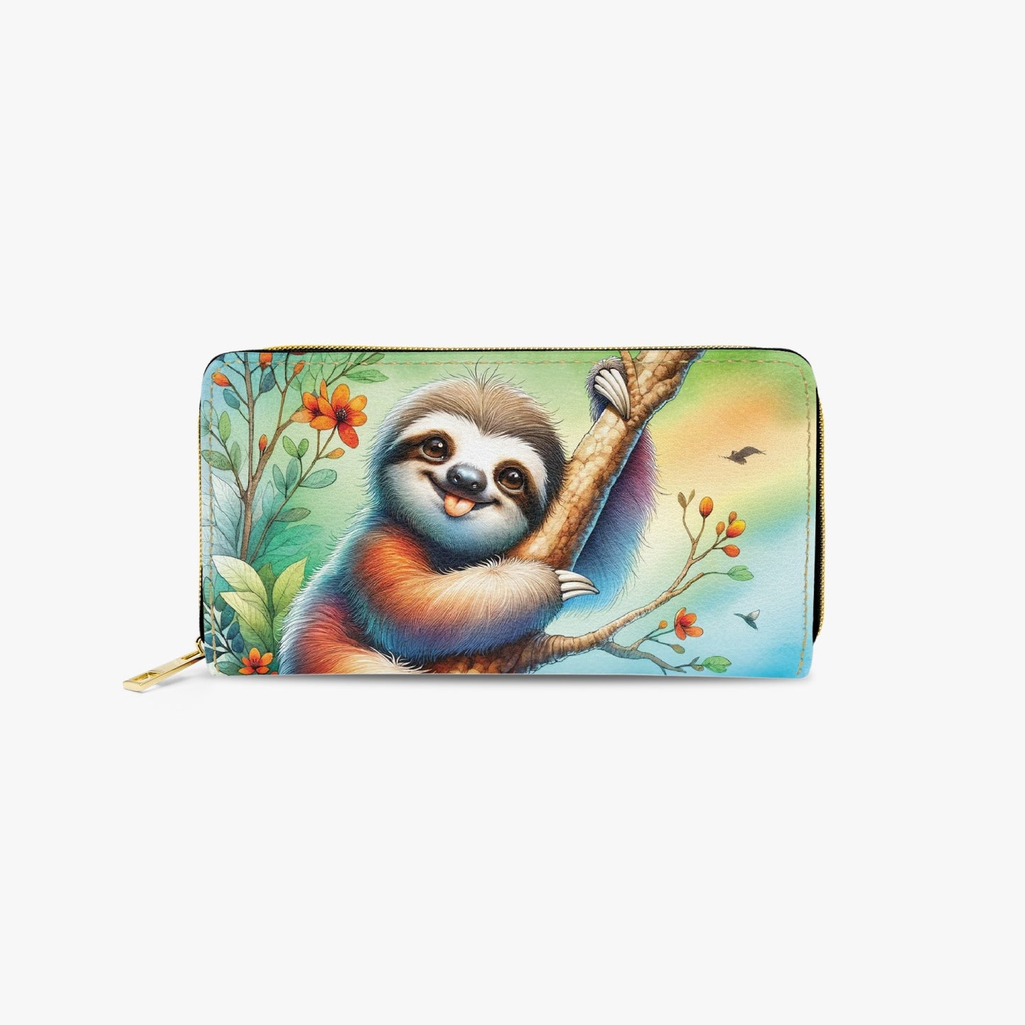 Long Type Zipper Purse - Sloth