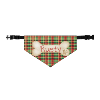 Tartan Collection 14 - Pet Tag Round and Bone Shape, Collar, Bandana, Lead, Dinner Bowl, Pet Bed