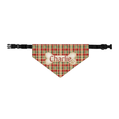 Tartan Collection 8 - Pet Tag Round and Bone Shape, Bandana, Lead, Dinner Bowl, Pet Bed