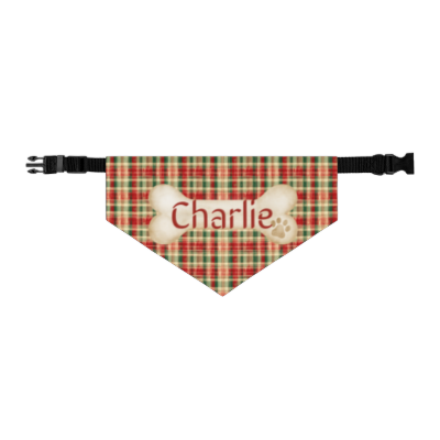 Tartan Collection 8 - Pet Tag Round and Bone Shape, Bandana, Lead, Dinner Bowl, Pet Bed