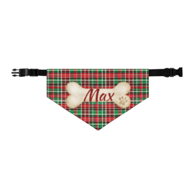 Tartan Collection 10 - Pet Tag Round and Bone Shape, Bandana, Lead, Dinner Bowl, Pet Bed