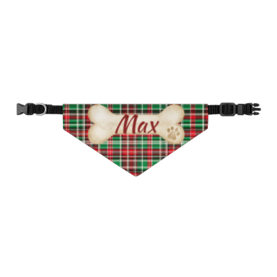 Tartan Collection 10 - Pet Tag Round and Bone Shape, Bandana, Lead, Dinner Bowl, Pet Bed