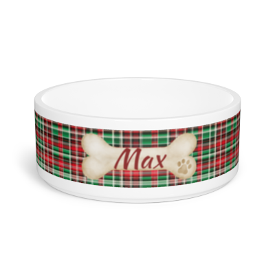 Tartan Collection 10 - Pet Tag Round and Bone Shape, Bandana, Lead, Dinner Bowl, Pet Bed